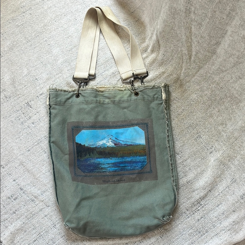 Green Canvas Tote Bag